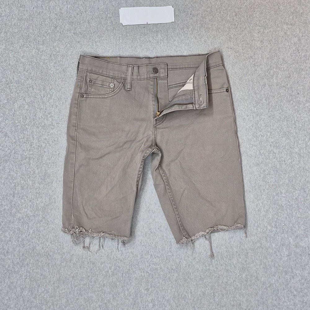 Levi's 511 Men Shorts W30 Gray Denim Jeans Cutoff Shorts